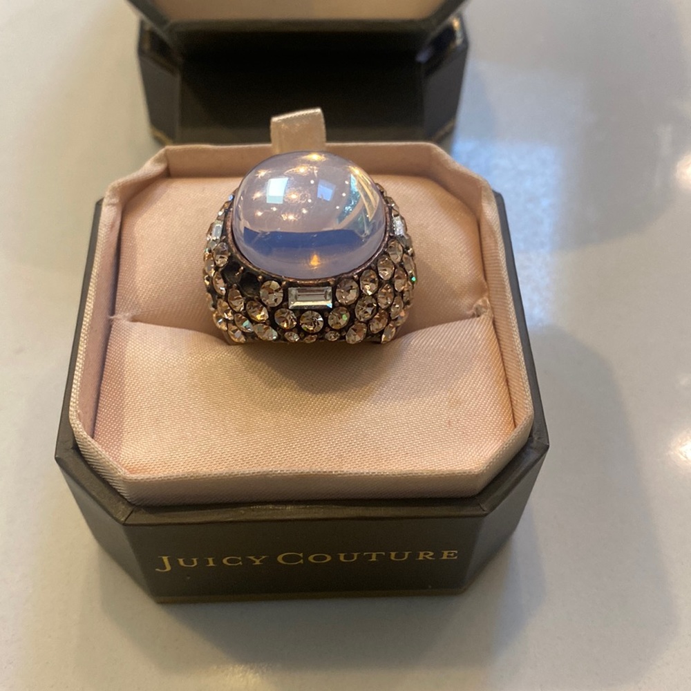 Juicy Couture vintage Opal antique rose gold adjustable ring